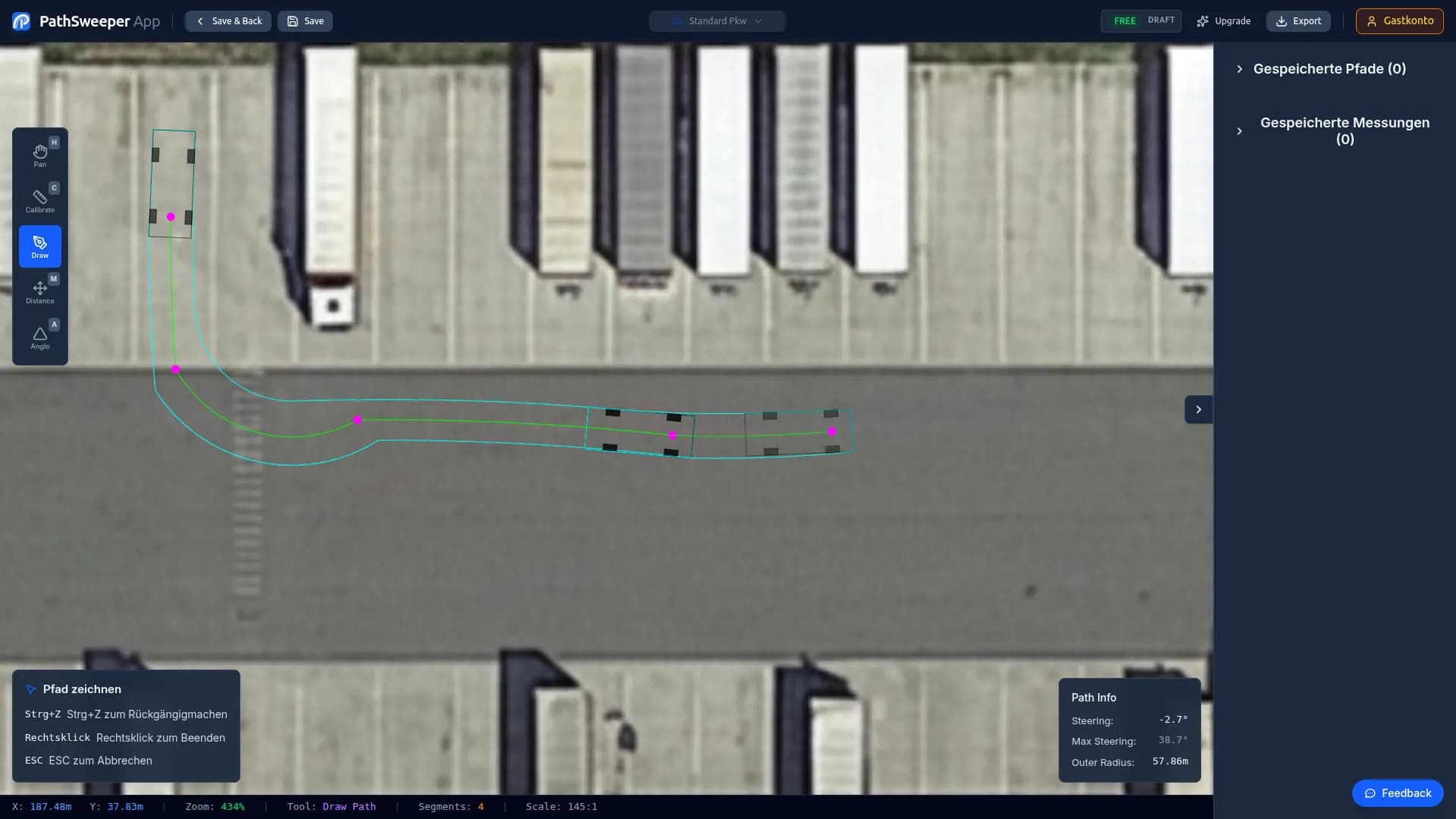 Fahrkurve simulieren